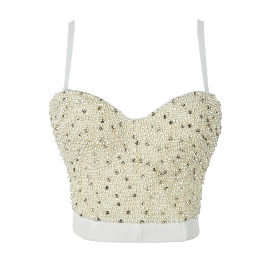 Pearl Bustier Crop Top