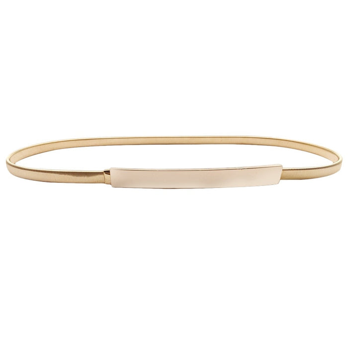 Women Fashion Elastic Stretch Gold Belts